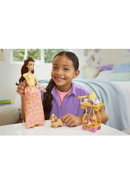 Luxury Disney Prenses Belle ile Çay Saati Oyun Seti HLW19-HLW20 1 Adet