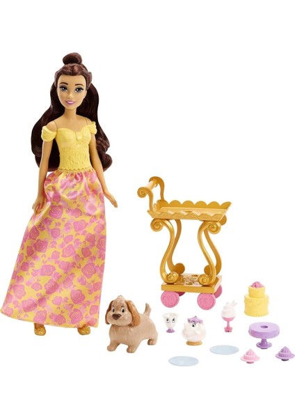 Luxury Disney Prenses Belle ile Çay Saati Oyun Seti HLW19-HLW20 1 Adet
