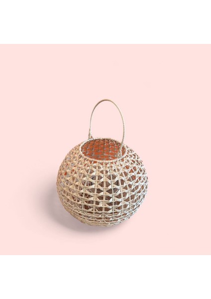 Luxury Rattan Örme Fener 1 Adet