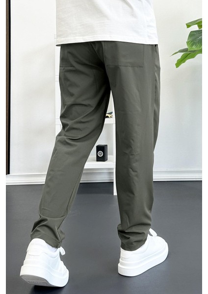 Erkek Beli Lastikli Jogger Pantolon Yeşil EDW354