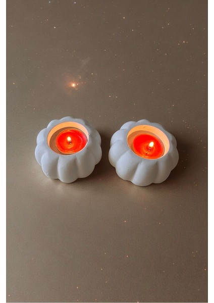 Luxury Balkabağı Tealight Mumluk 1 Adet