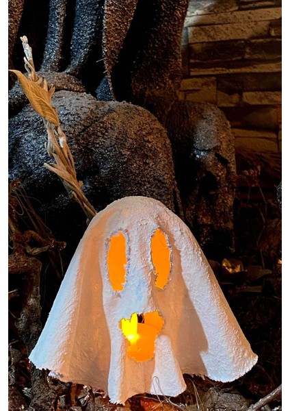 Luxury Dekoratif Hediyelik Halloween Cadılar Bayramı Hayalet Model Tealight Mumluk ve Tütsülük 1 Adet