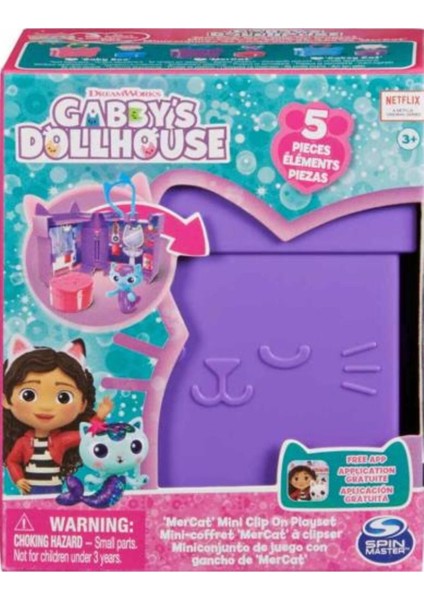 Luxury Spın Mas Gabbys Doll 6065945-S00049670 Klıpslı Playset-8 1 Adet