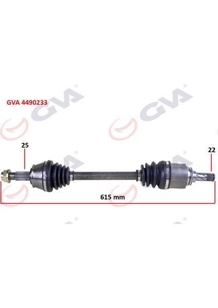 Komple Aks Sol Corsa D 1.3 Cdti 06 Dtj 615MM Gnzrz