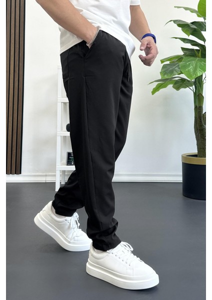Erkek Beli Lastikli Jogger Pantolon Siyah EDW354 modelleri