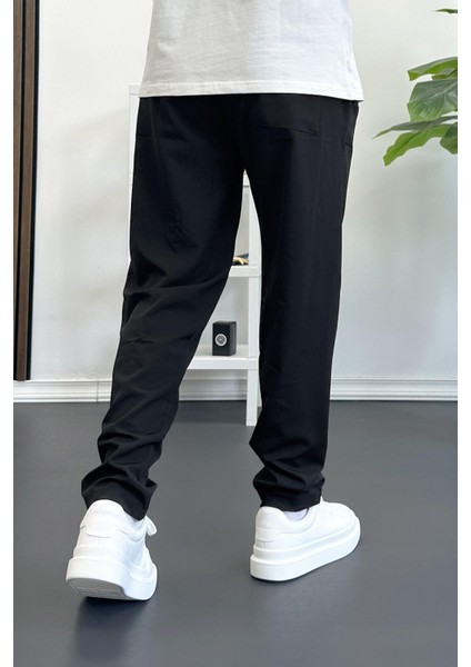 Erkek Beli Lastikli Jogger Pantolon Siyah EDW354 fırsatları