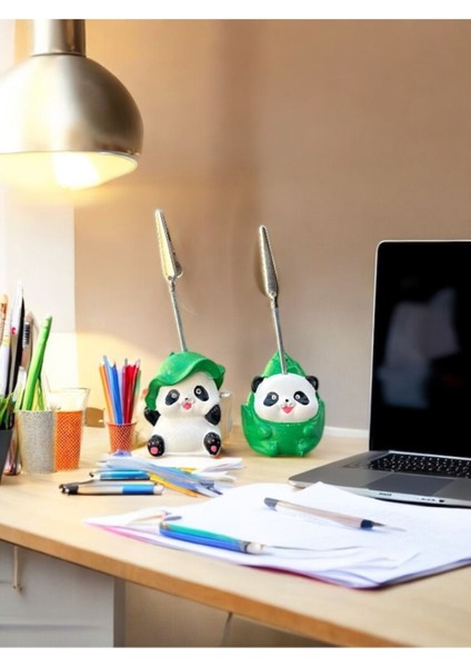 Luxury 2'li Kawaii Sevimli Bambu Temalı Panda Fotoğraf ve Not Tutucu - Ofis Masa Not Tutacağı 1 Adet