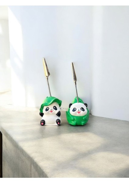 Luxury 2'li Kawaii Sevimli Bambu Temalı Panda Fotoğraf ve Not Tutucu - Ofis Masa Not Tutacağı 1 Adet