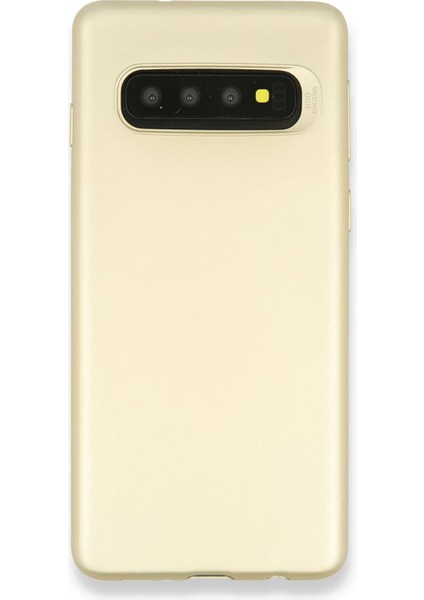 Samsung Galaxy S10 Plus Kılıf First Silikon - Gold Ferrg