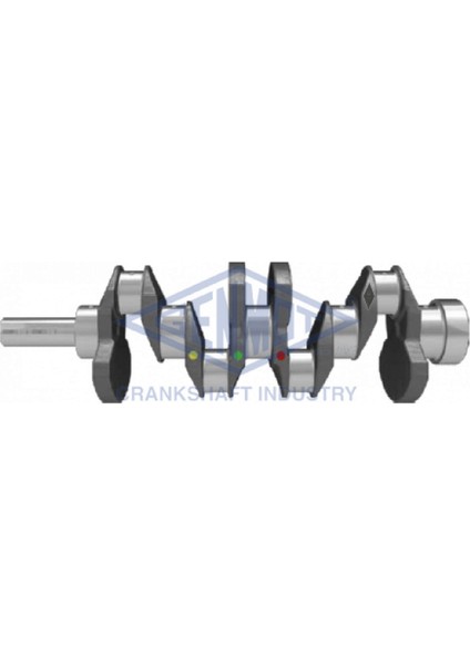 Krank Mili H100 Kamyonet 2600 97- Dövme Çelik Hyundai D4BB 2600 Pickup Forged/dövme Çelik Gnzrz