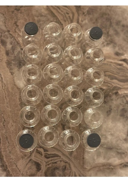 20CC Cam Şişe 24 Adet Set Plastik Tıpalı Özel Günler Için Hediyelik Hazırlama Şişesi Cam Şişe 20 cc