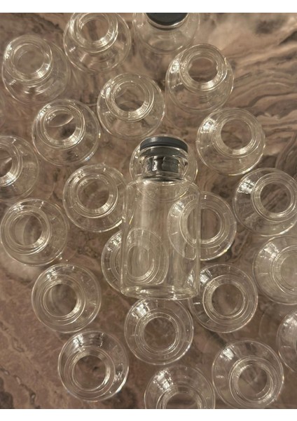 20CC Cam Şişe 24 Adet Set Plastik Tıpalı Özel Günler Için Hediyelik Hazırlama Şişesi Cam Şişe 20 cc