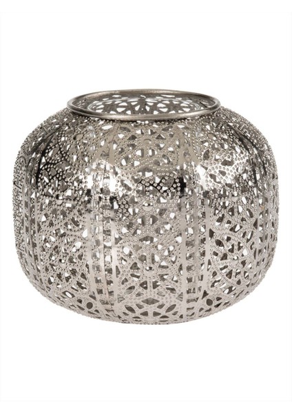 Luxury Ajur Metal Tealight Mumluk L 1 Adet 1 Adet