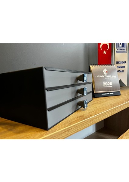 Luxury Smmm Mali Mühür 3 Çekmeceli Organizer (80 Mali Mühür) 1 Adet