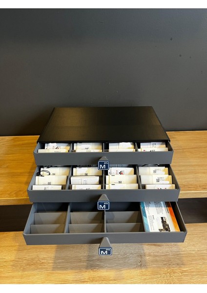 Luxury Smmm Mali Mühür 3 Çekmeceli Organizer (80 Mali Mühür) 1 Adet