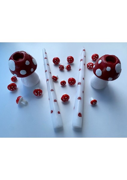 Luxury Mantar Şamdan& Mumluk 1 Adet