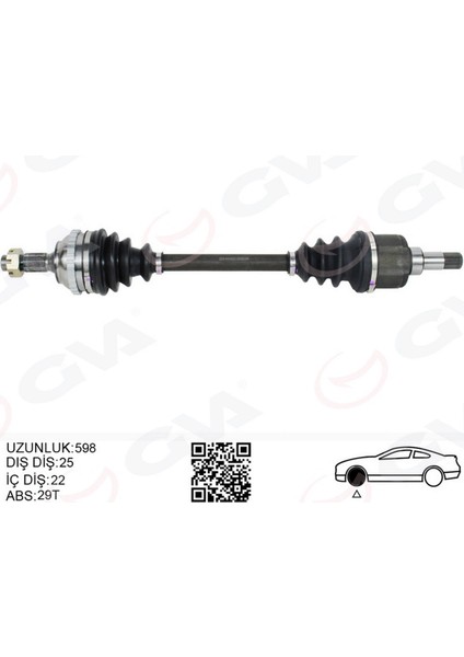 Komple Aks Sol On Peugeot 306 7b.n3.n5 1.6i M-T Absli 29 Dis 93-02 Gnzrz