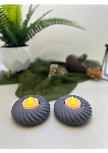 Luxury Mumluk Spiral Şekilli 2'li 3D Baskı 1 Adet