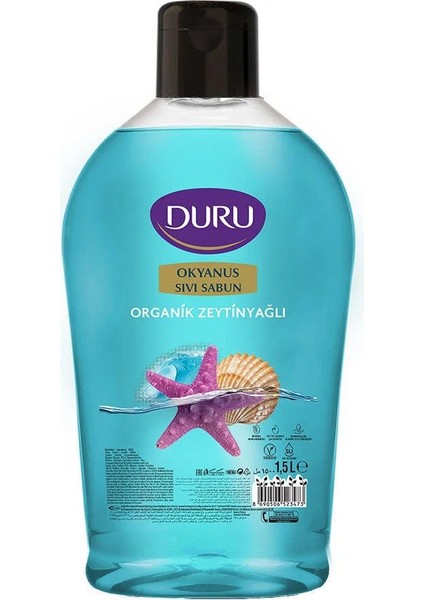 Organik Zeytinyağlı Okyanus Sıvı Sabun 1,5+1,5+500ml