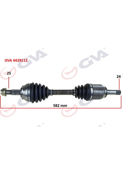 Komple Aks Sol Fiorino 1.3 Mtj 07-13 582MM Aks Lale Li Gnzrz