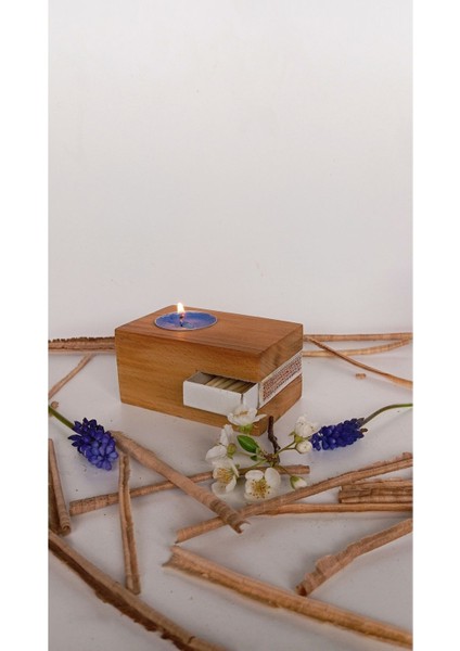 Luxury Ahşap Mumluk Kibrit Modelleri, Çeşitleri, Dekoratif, Doğal, Modern, Şık, Estetik, Naturel 1 Adet modelleri