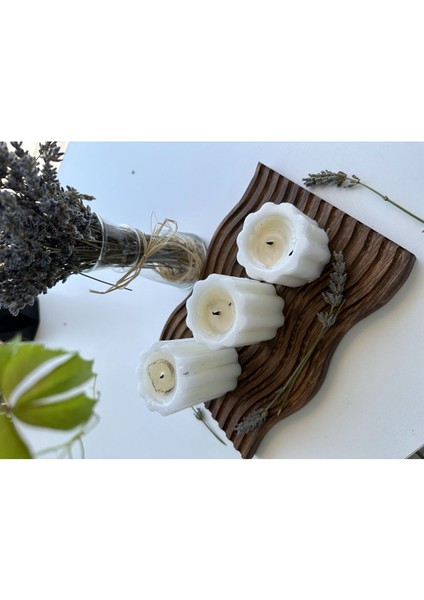 Luxury Dekoratif Ahşap Mumluk , Dekoratif Sunumluk 1 Adet