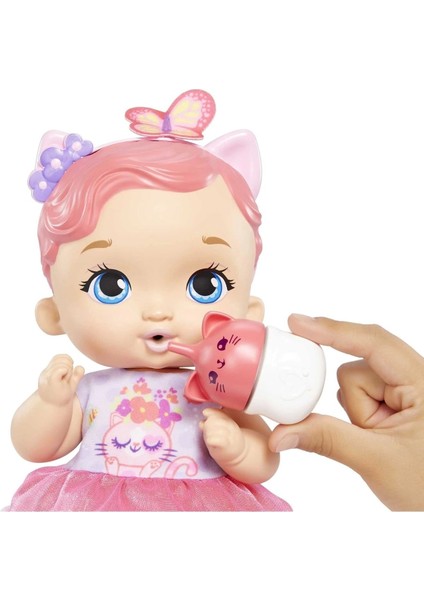 Luxury Baby Yavru Kedi Bebeğimin Bakım Zamanı - Pembe Saçlı Bebek (30 Cm) 1 Adet
