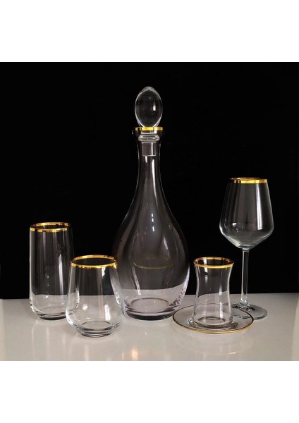 Extra Gold 31 Parça 6 Kişilik Cam Bardak Seti