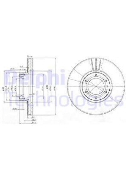 Ön Fren Aynasi Renault Master Ii 98 06 Opel Movano A 98 06 280X24 Havali 6 Delik Gnzrz