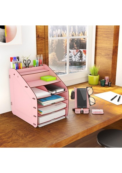 Luxury Design Otto Fx Large Modest 6 Renk A4 Evrak Rafı Masaüstü Organizer 1 Adet