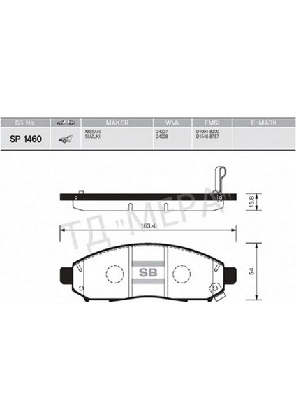 Ön Balata Nissan Navara 2.5dci 3.5 05 10 Pathfinder 2.5dci 4.0 05 10 41060EB325 Gnzrz