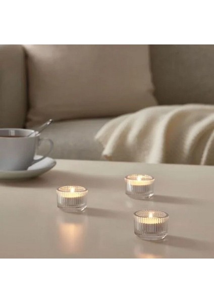 Luxury Tealight 3 Adet Mumluk, Cam, 3.5 cm ve 3 Adet Yabani Meyveler Kokulu Mum 1 Adet fiyatları