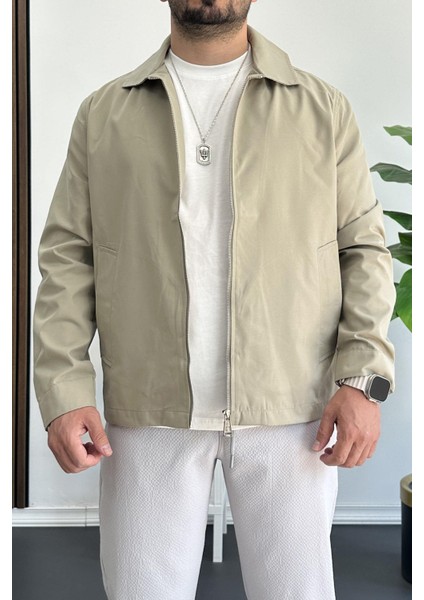 Erkek Oversize Trenç Ceket Mevsimlik Haki EDW360