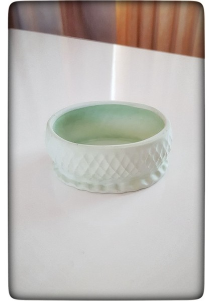 Luxury Dekoratif Beton Mumluk Yeşil Tealight Şamdan Mum Dahil Değil 1 Adet