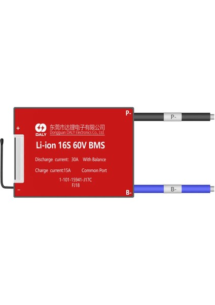 Daly Bms 16S 60V/DEŞARJ 30A/ŞARJ 15A/BALANSLI (4767) - Lisinya