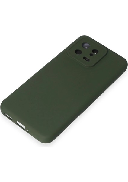 Xiaomi Mi 13 Kılıf Nano Içi Kadife Silikon - Koyu Yeşil Ferrg