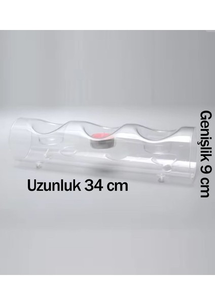 Luxury Mumluk Yatay 3 Bölmeli Borosilikat Genişlik 9 cm Uzunluk 34 cm 1 Adet