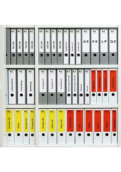 5095 Klasör Sırtı Etiketleri, 25 Yaprak, 192 x 61 Mm, A4 Başına 4, 100 Adet, Kendinden Yapışkanlı, Opak, Çıkartma, Beyaz