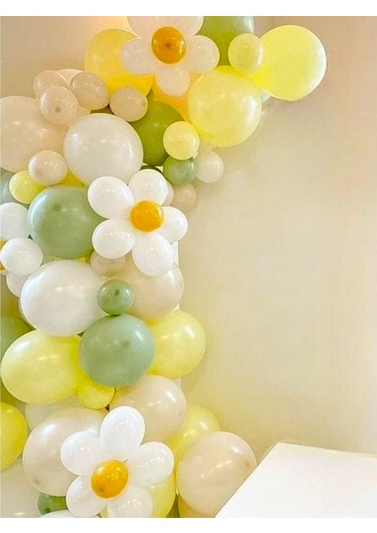 Papatya Temalı Balon Zincir Seti Doğum Günü Balon Seti