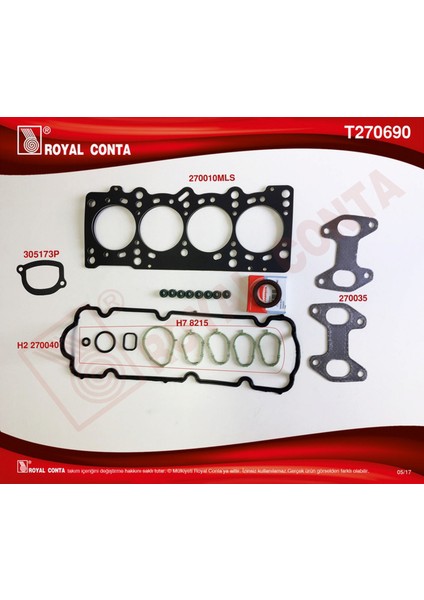 Üst Takim Conta Palio 1.2 8V Ym 60-65HP 188A4.000 Gnzrz