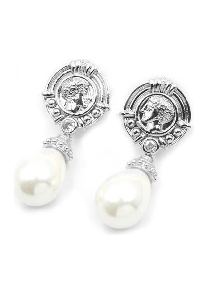 Madalyon Incili Küpe - Gümüş fiyatları