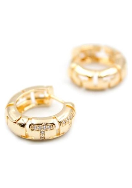 Taşlı Halka Küpe - Altın fiyatları