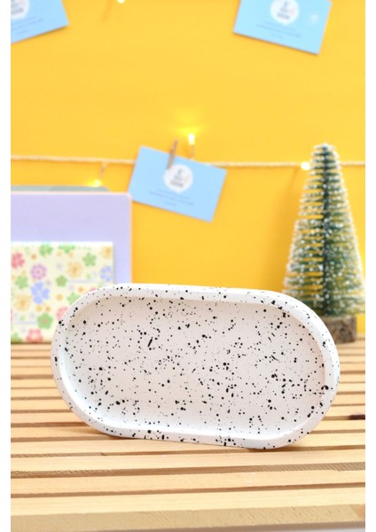 Luxury Beyaz Oval Pembe Organizer Tabak | Banyo Organizeri | Ofis Organizer Tepsi 1 Adet modelleri