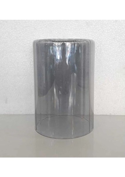 Luxury Füme Cam Boru Şeklinde Şamdan Camı Avize Camı E27 Boru Cam (En 10CM Boy 15CM) 1 Adet