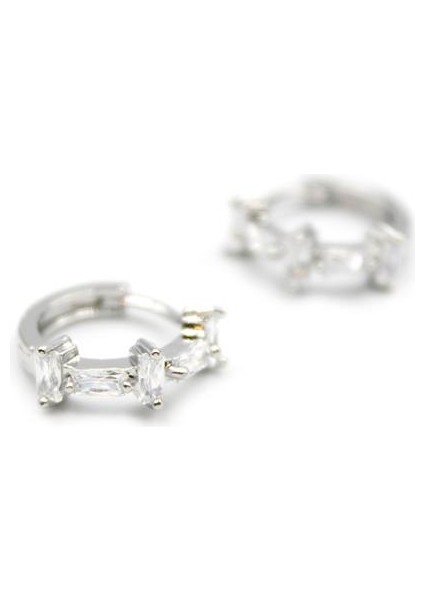 Taşlı Halka Küpe - Gümüş fiyatları