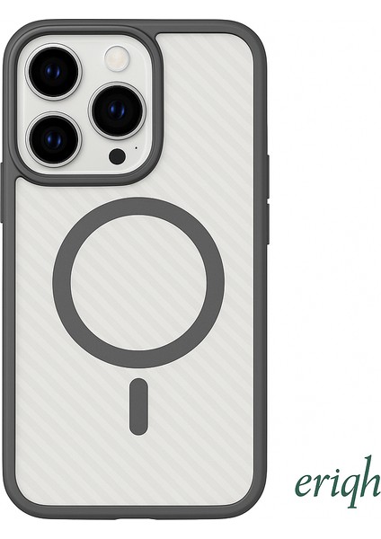 Magsafe Uyumlu Apple iPhone Kılıfı – Minimal Tasarım, Mat Şeffaf Yüzey, Kamera Koruma