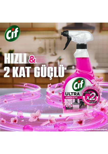Ultra Sprey Sakura Parfü mlü Kir ve Yağ Sökücü 1025 ml X3