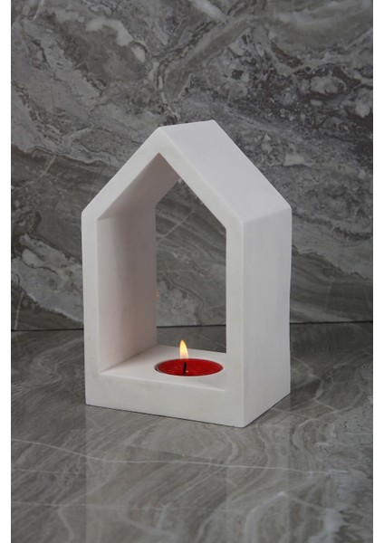 Luxury El Yapımı Beton Mumluk Özel Tasarım Tealight Ev Ofis Oda Aydınlatma 1 Adet