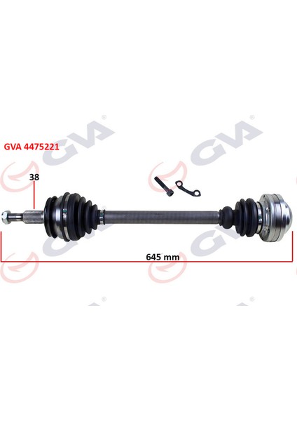Komple Aks Sol Transporter T5 1.9 Tdi 03-11 645MM Axb-Axc Gnzrz