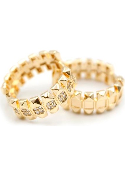 Taşlı Halka Küpe - Altın fiyatları